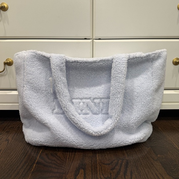 Fluffy Tote Bag - VS PINK - baby blue - Picture 1 of 8